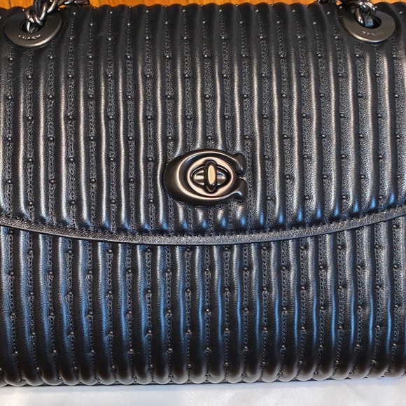 NWT Coach Black Quilted Parker with Rivets - Picture 3 of 9